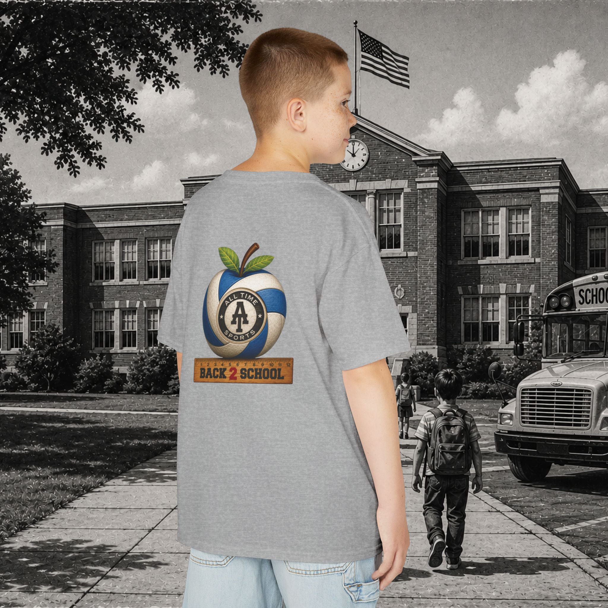 Kids Back 2 School Volleyball Tee