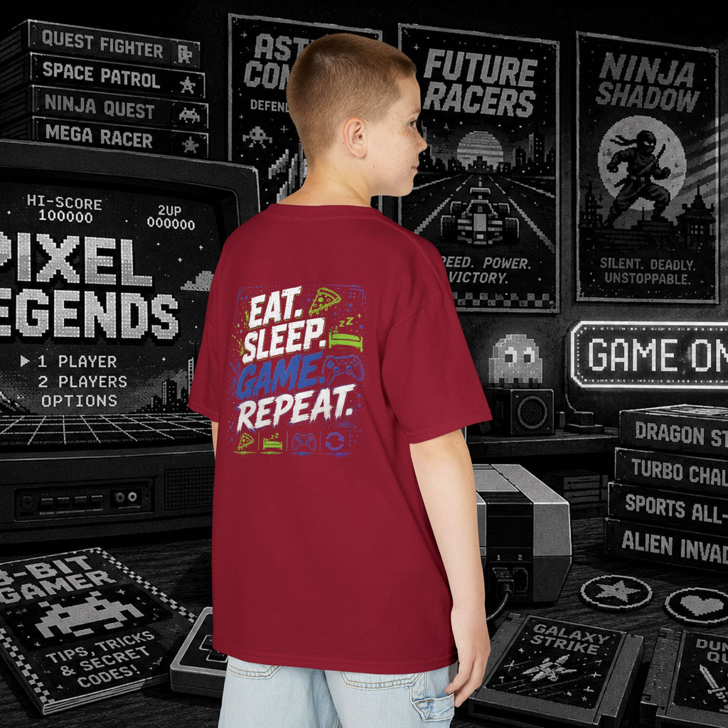 Eat Sleep Game Repeat - Kids Tee