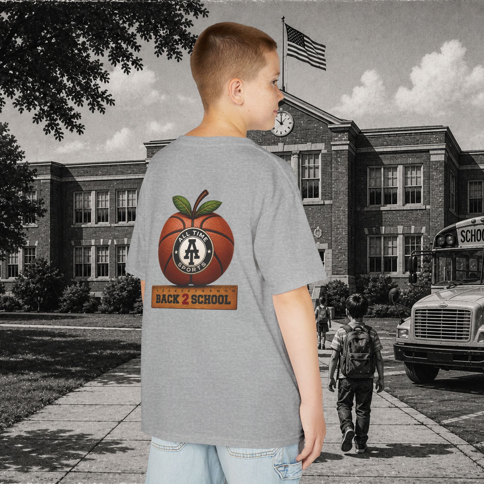 Kids Back 2 School Basketball Tee