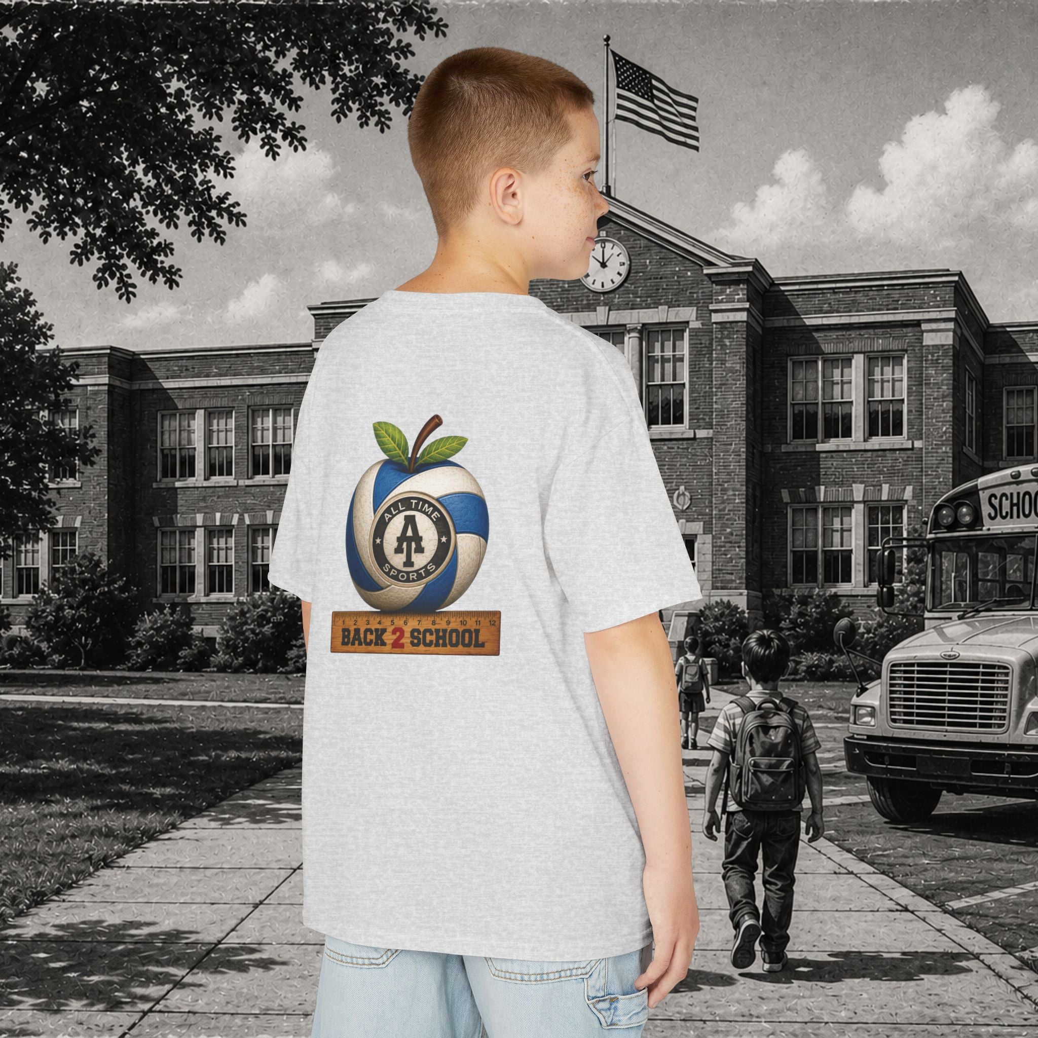 Kids Back 2 School Volleyball Tee