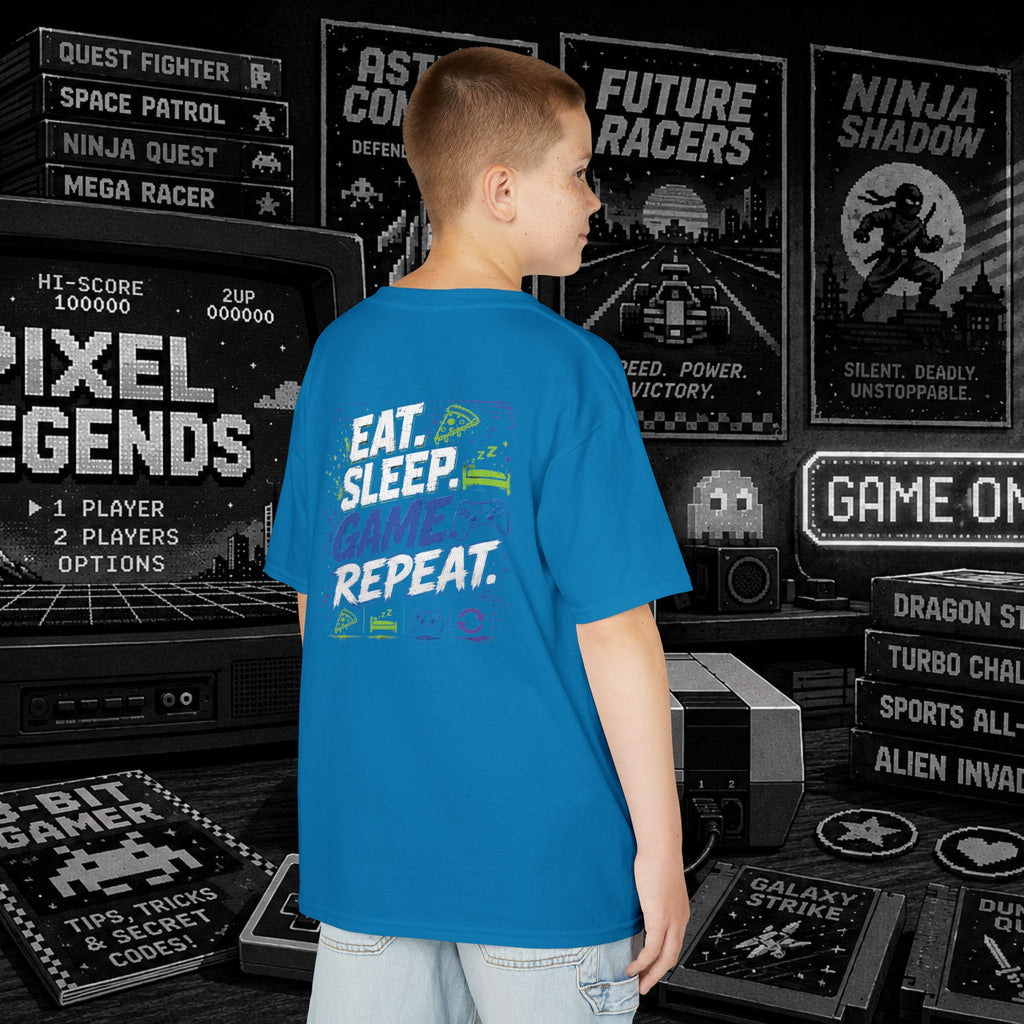 Eat Sleep Game Repeat - Kids Tee