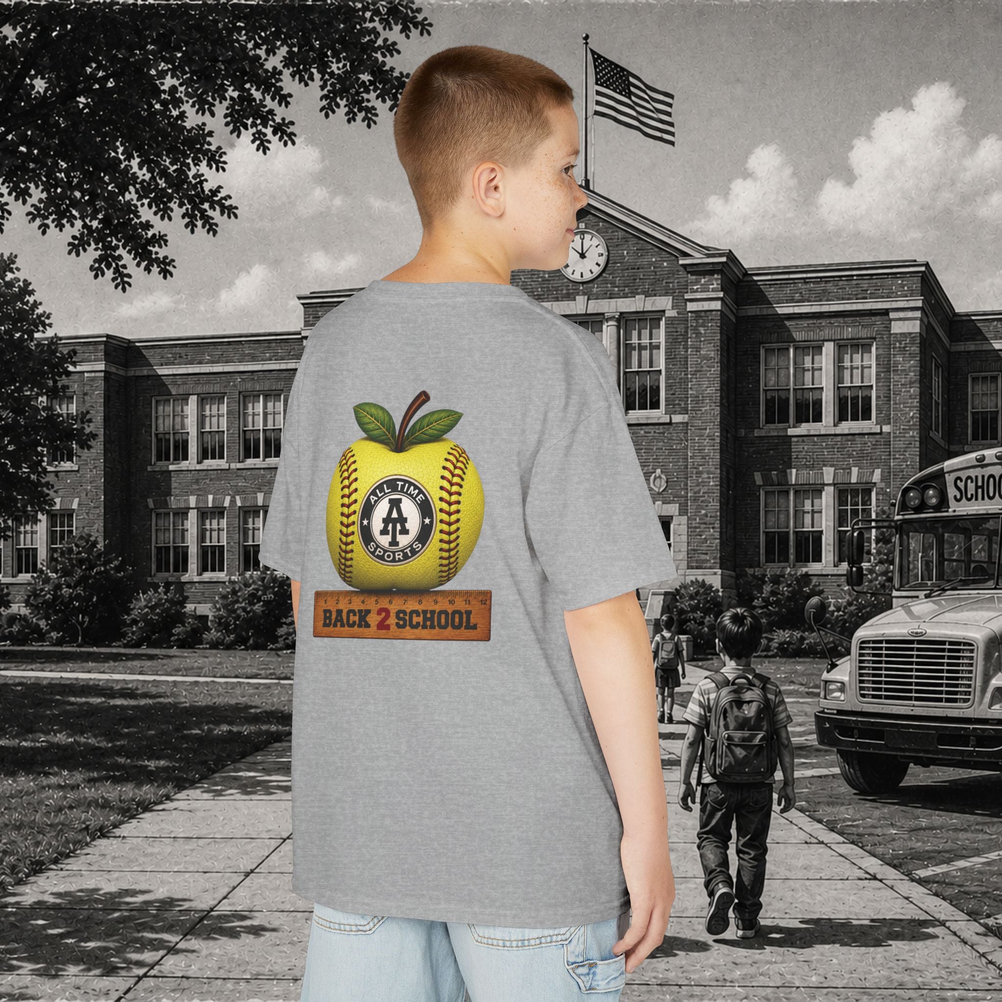 Kids Back 2 School Softball Tee