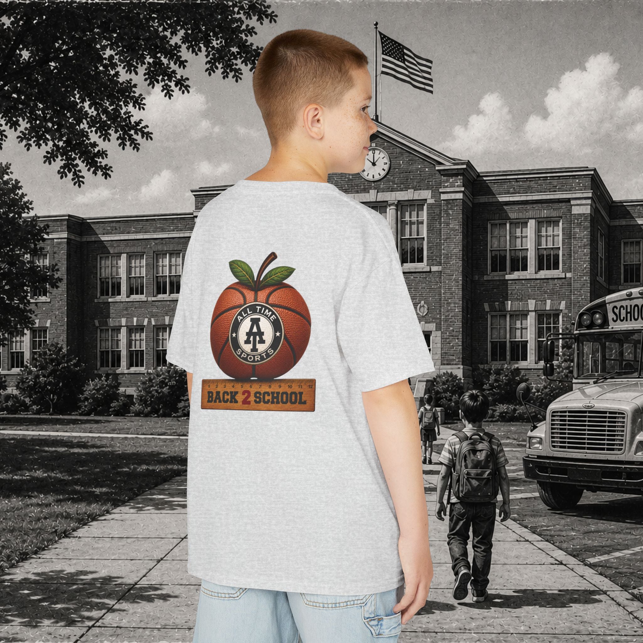 Kids Back 2 School Basketball Tee