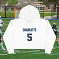 Charlotte Lacrosse Number 5 Crop Hoodie