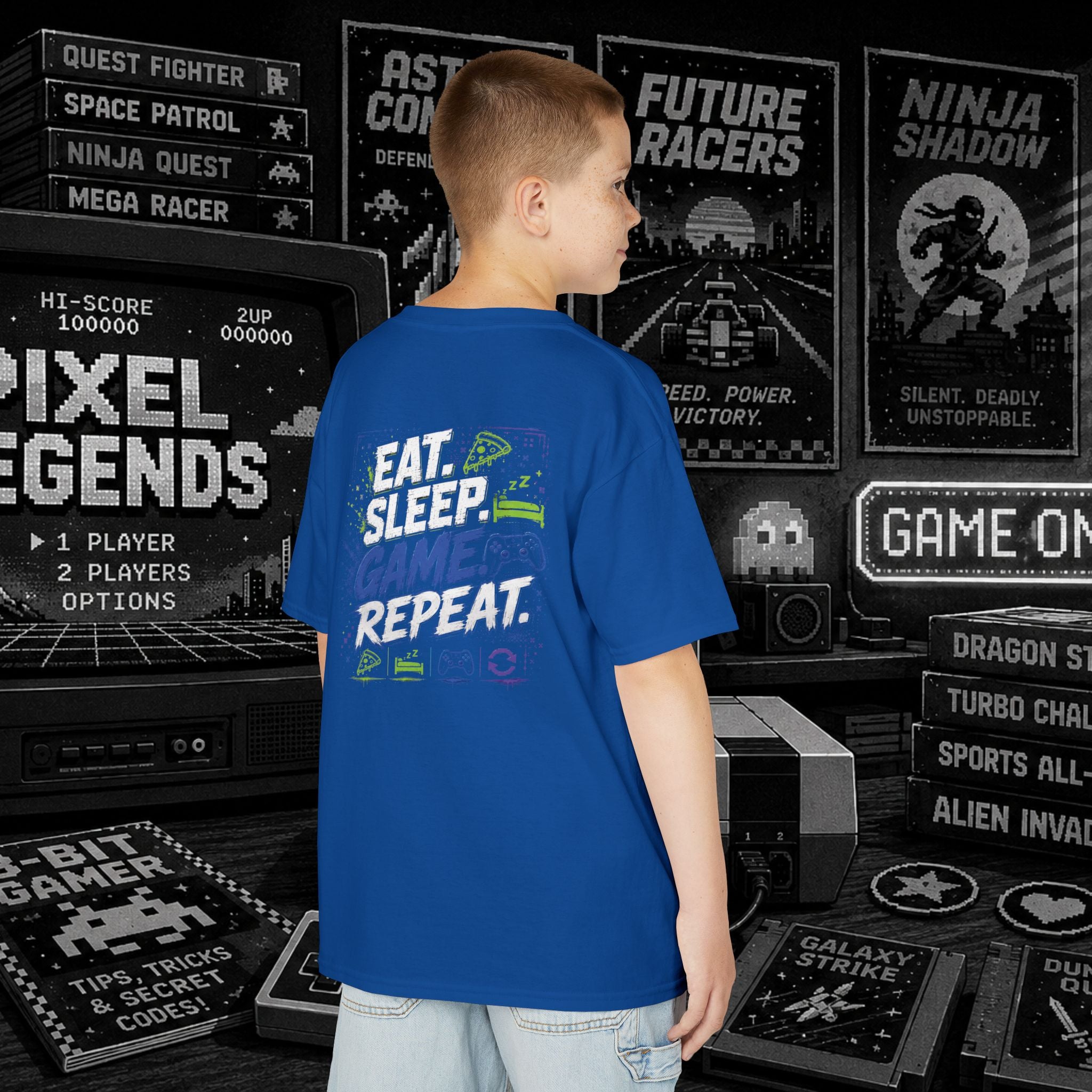 Eat Sleep Game Repeat - Kids Tee