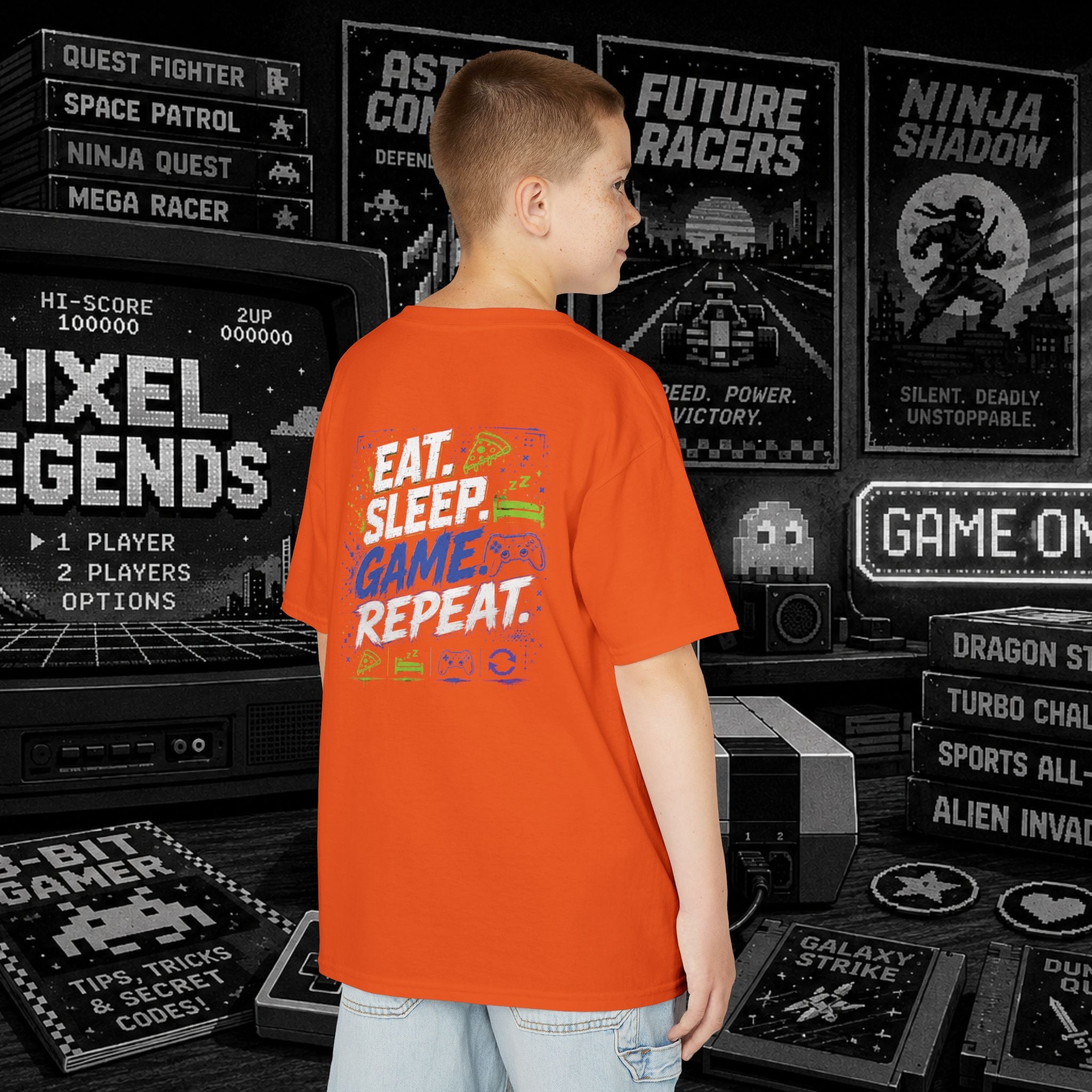 Eat Sleep Game Repeat - Kids Tee