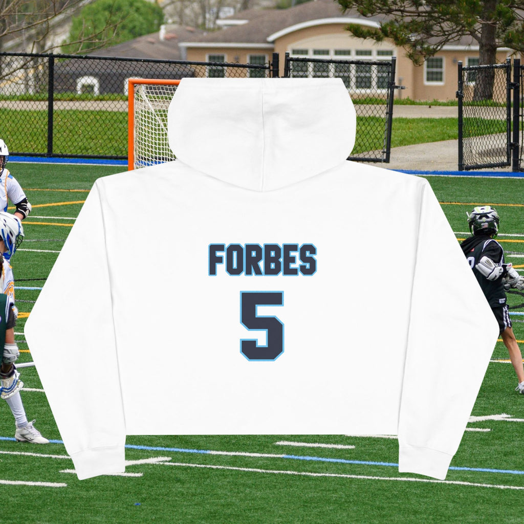 Charlotte Lacrosse Number 5 Crop Hoodie