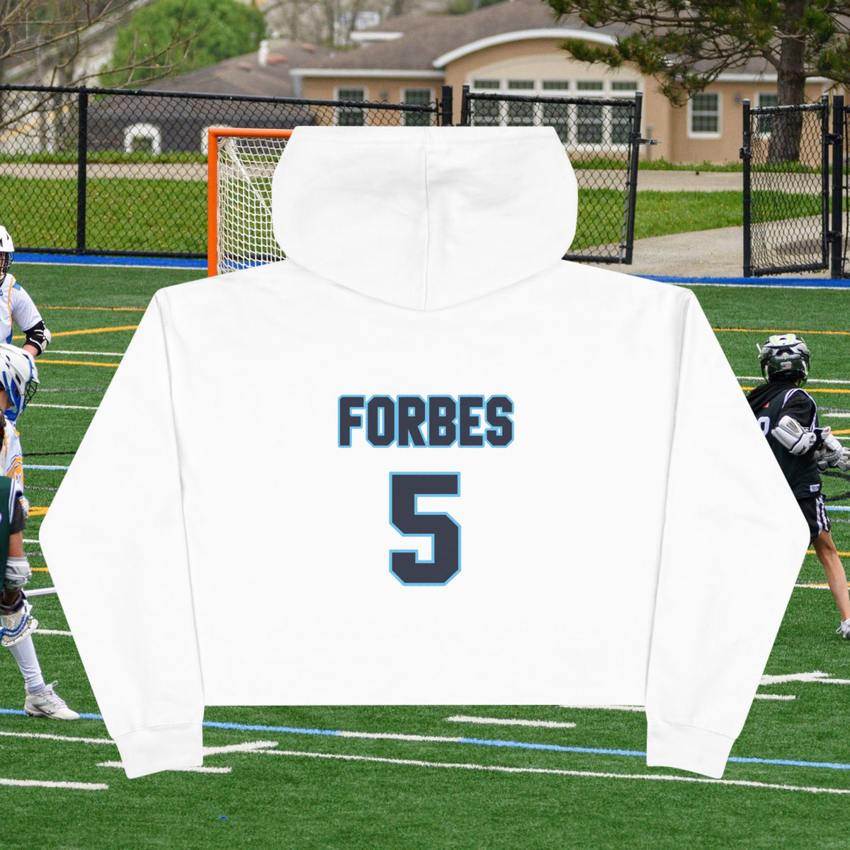 Charlotte Lacrosse Number 5 Crop Hoodie